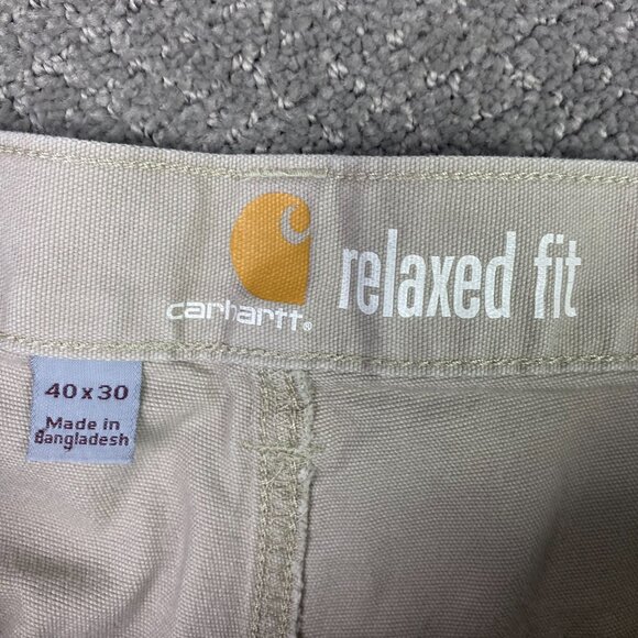 Carhartt Pants Men's 40 x 30 Measures 40 x 28.5 Beige Rugged Flex Canvas Work - Picture 10 of 16